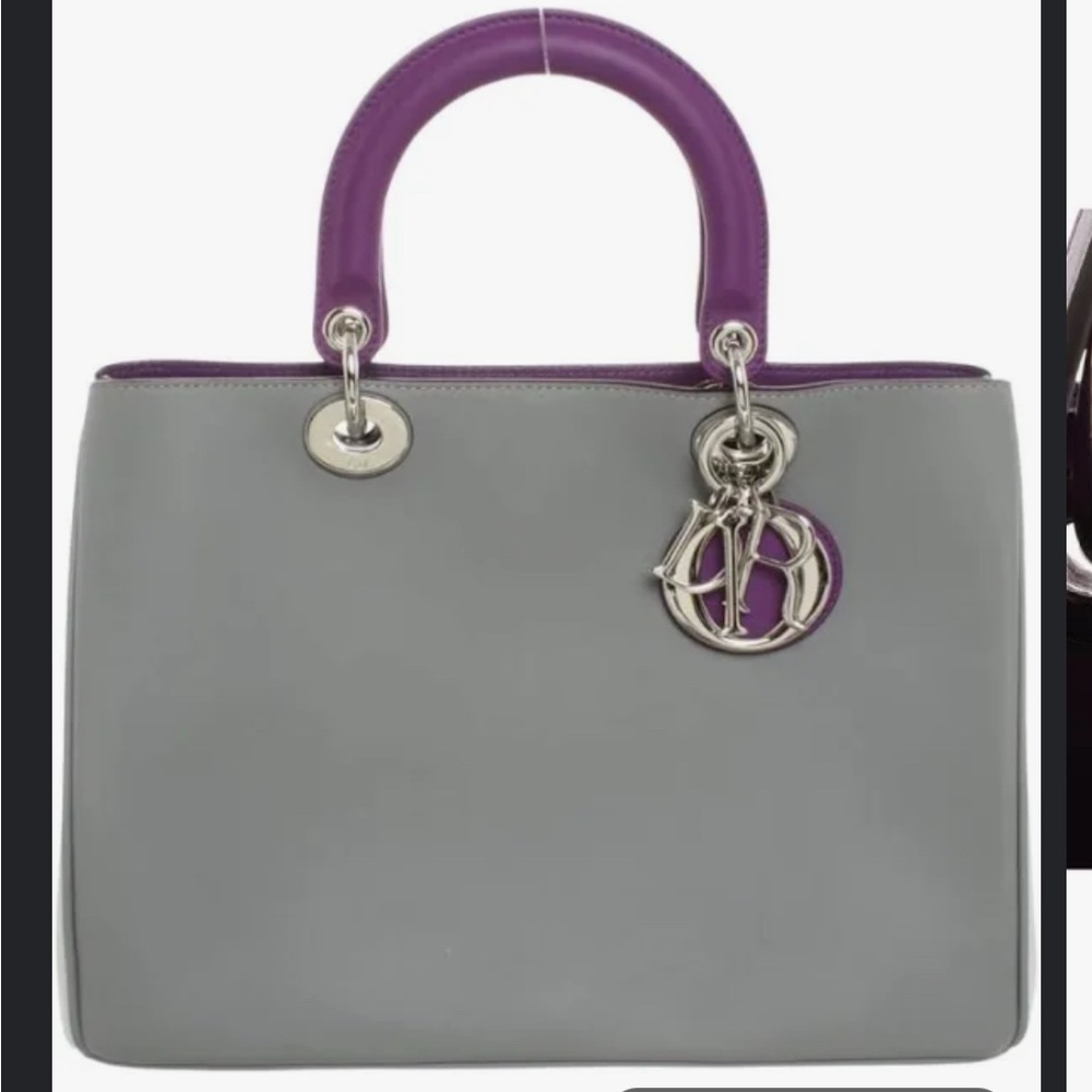 Gray and Purple. Christian Dior Leather Diorissimo
